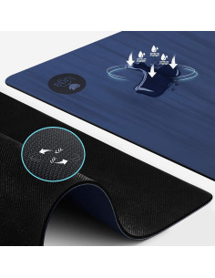 Mat de Yoga Antideslizante IUGA Azul Oscuro 193x66 cm Ecológica 2