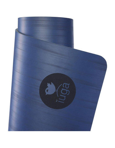 Mat de Yoga Antideslizante IUGA Azul Oscuro 193x66 cm Ecológica