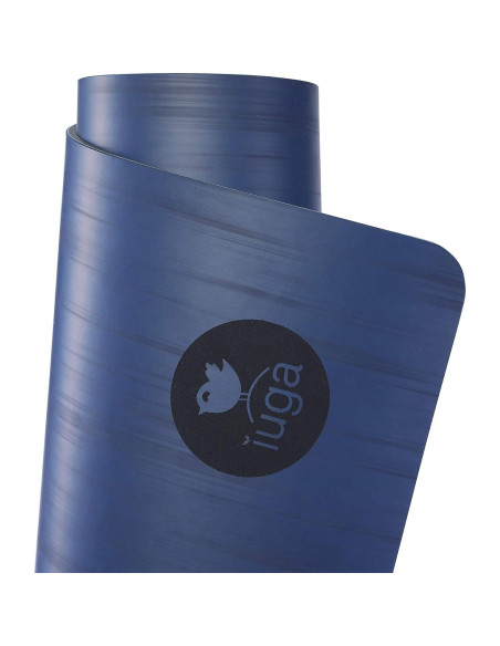 Mat de Yoga Antideslizante IUGA Azul Oscuro 193x66 cm Ecológica