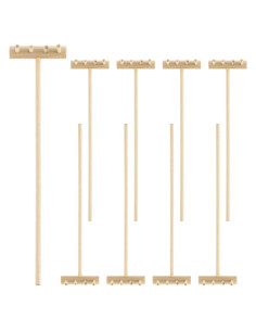 Set de Rastrillos de Jardín Zen HEALLILY - 8 Piezas de Bambú