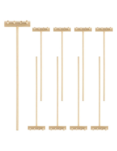 Set de Rastrillos de Jardín Zen HEALLILY - 8 Piezas de Bambú