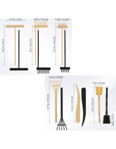 6 Piezas Herramientas Jardín Zen MHYGKTXRA para Escritorio 2