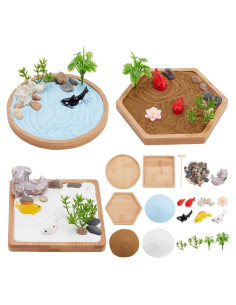 Kit Jardín Zen Mini WEBEEDY - Sandbox de Bambú con Accesorios