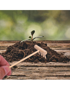 Rastrillos de Jardín Zen GANAZONO 12pcs de Bambú 14cm 2