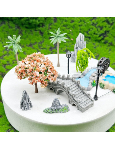 Kit de Jardín de Hadas Woohome 42 PCS Mini Accesorios