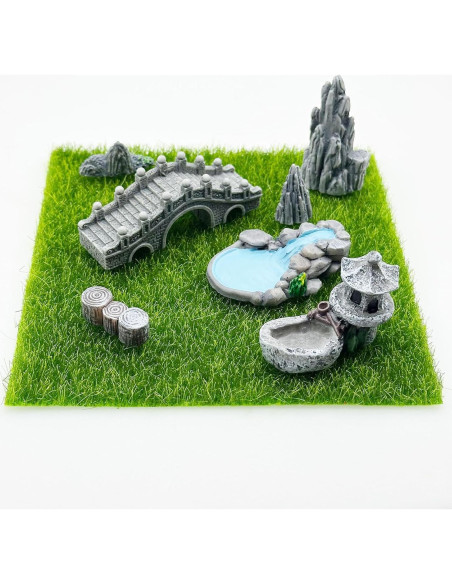 Kit de Jardín de Hadas Woohome 42 PCS Mini Accesorios