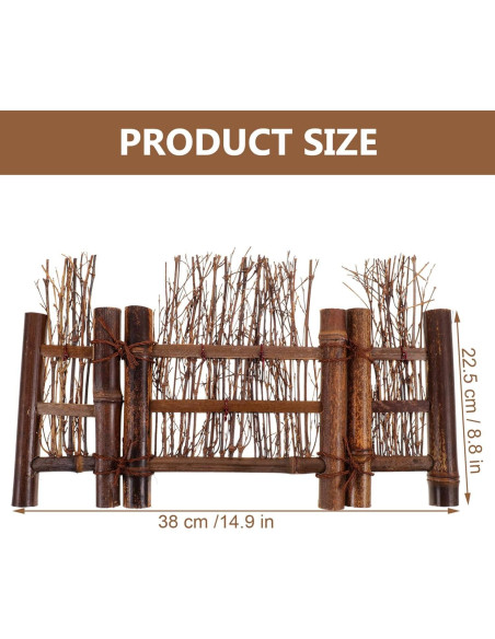 Cerca de Bambú Miniatura COHEALI 38x22.5cm Decoración Zen