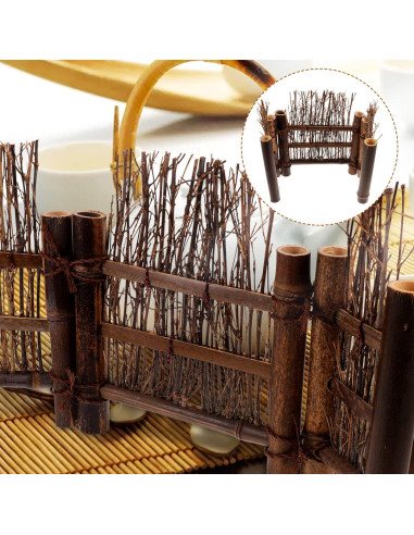 Cerca de Bambú Miniatura COHEALI 38x22.5cm Decoración Zen