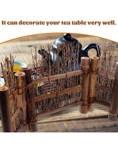 Cerca de Bambú Miniatura COHEALI 38x22.5cm Decoración Zen