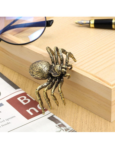Figura de Araña de Latón NUOBESTY Estilo Japonés 6.1x4.2x3 cm