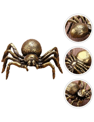 Figura de Araña de Latón NUOBESTY Estilo Japonés 6.1x4.2x3 cm