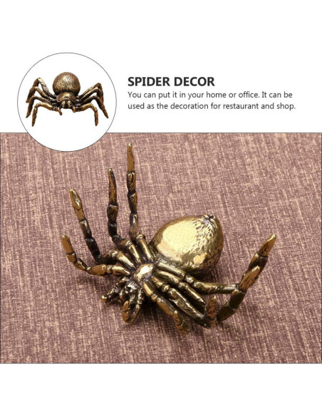Figura de Araña de Latón NUOBESTY Estilo Japonés 6.1x4.2x3 cm