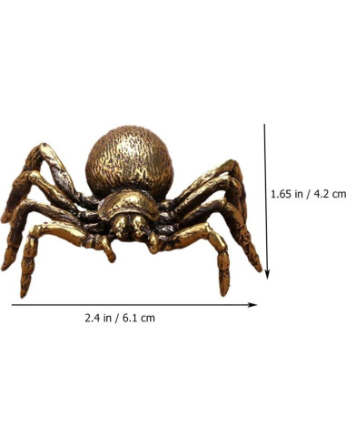 Figura de Araña de Latón NUOBESTY Estilo Japonés 6.1x4.2x3 cm