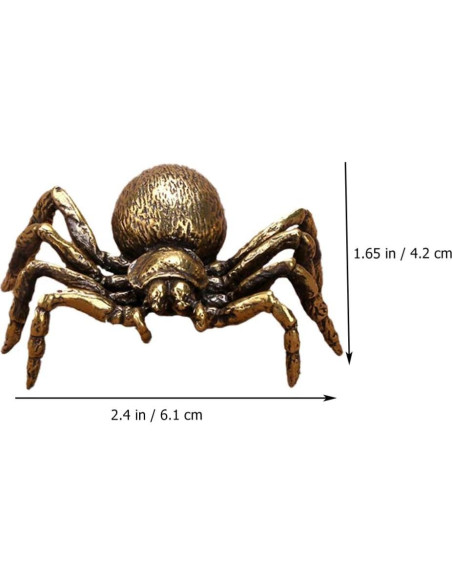Figura de Araña de Latón NUOBESTY Estilo Japonés 6.1x4.2x3 cm