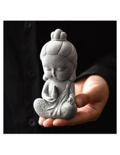 Estatua de Guan Yin 11.9 cm Artesanía Zen para Jardín