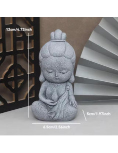 Estatua de Guan Yin 11.9 cm Artesanía Zen para Jardín 2