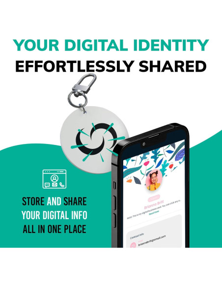 Llavero NFC Inteligente Contact Co Blanco - Compartición Instantánea