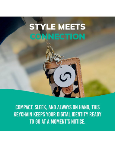 Llavero NFC Inteligente Contact Co Blanco - Compartición Instantánea