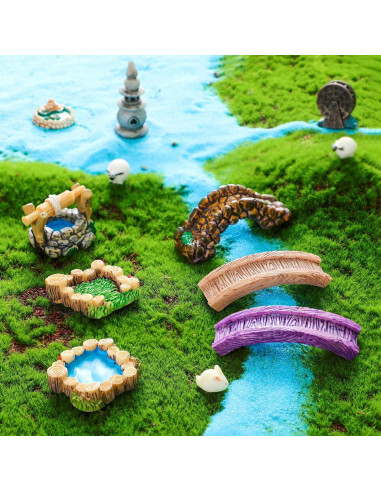 12 Accesorios de Jardín Miniatura Jetec - Estilo Clásico