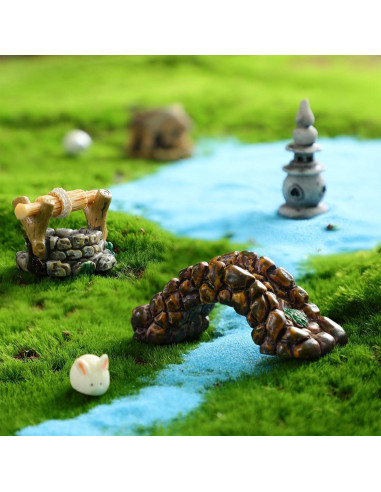 12 Accesorios de Jardín Miniatura Jetec - Estilo Clásico