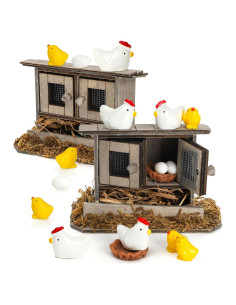 Set Mini Coop de Pollo Nicunom 20 Piezas Decoración Jardín