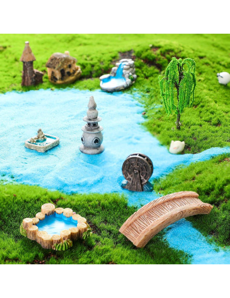 12 Accesorios de Jardín Miniatura Jetec - Estilo Clásico