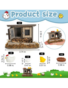 Set Mini Coop de Pollo Nicunom 20 Piezas Decoración Jardín 2