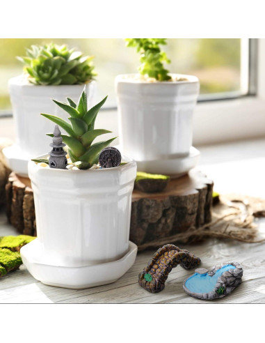 12 Accesorios de Jardín Miniatura Jetec - Estilo Clásico
