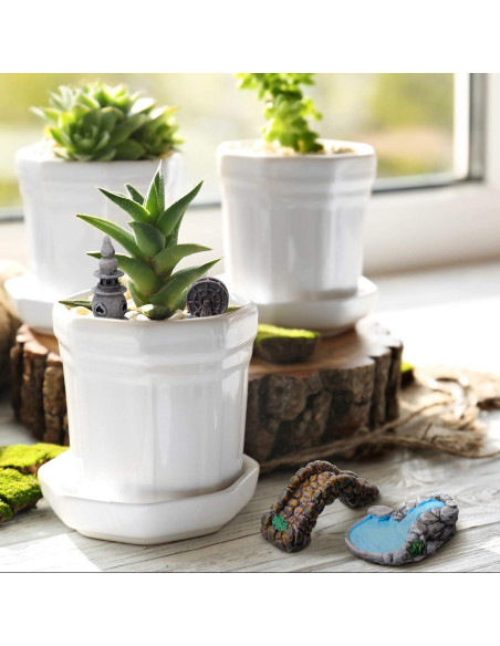 12 Accesorios de Jardín Miniatura Jetec - Estilo Clásico