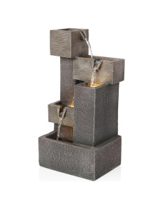 Fuente de Agua Multi-Nivel Alpine ZDQ110 48 cm con LED Gris