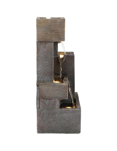 Fuente de Agua Multi-Nivel Alpine ZDQ110 48 cm con LED Gris