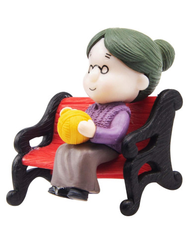 Mini Banco de Parque ODDIER Abuelo y Abuela Decoración Jardín