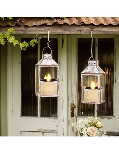 SoulBay 6 Velas de Té Solares IP65 Recargables para Jardín