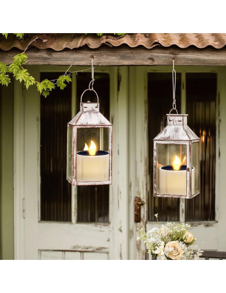 SoulBay 6 Velas de Té Solares IP65 Recargables para Jardín