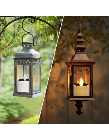 SoulBay 6 Velas de Té Solares IP65 Recargables para Jardín