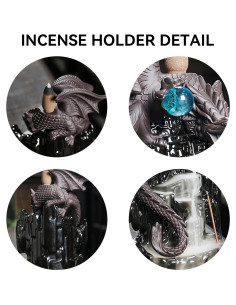 Quemador de Incienso de Retroceso Cerámica Dragón YYW 10.5 cm 2