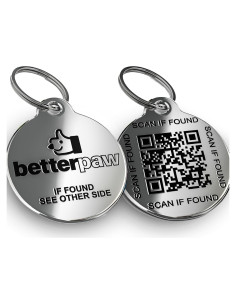 Etiqueta QR para Perro BetterPaw - Acero Inoxidable Personalizable