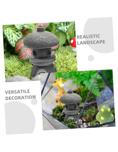 2 Figuras de Pagoda Miniatura NAMOARLY para Jardín Zen