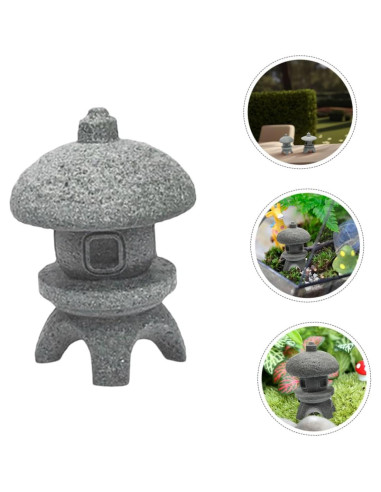 2 Figuras de Pagoda Miniatura NAMOARLY para Jardín Zen