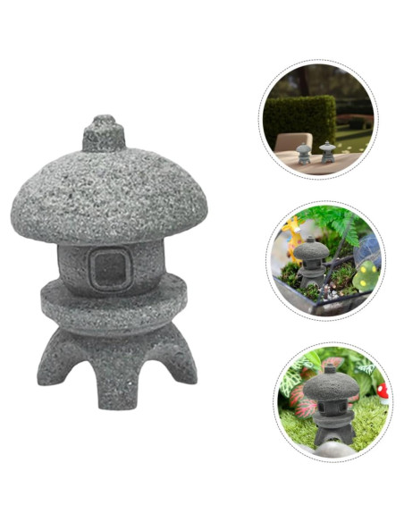 2 Figuras de Pagoda Miniatura NAMOARLY para Jardín Zen