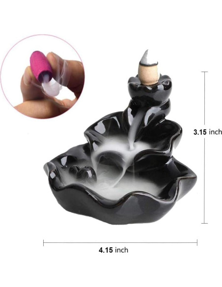 Quemador de Incienso de Cascada HYPOSFEE Cerámica 10 Conos