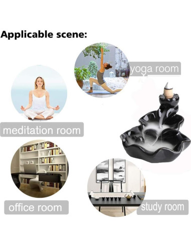 Quemador de Incienso de Cascada HYPOSFEE Cerámica 10 Conos