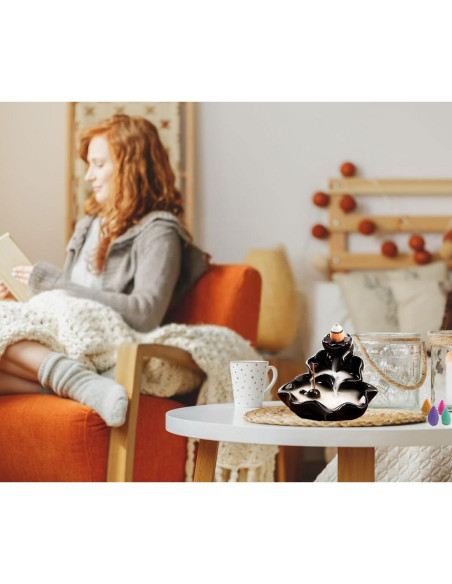 Quemador de Incienso de Cascada HYPOSFEE Cerámica 10 Conos