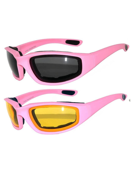 Paquete de 2 Gafas de Motocicleta OWL con Protección UV400