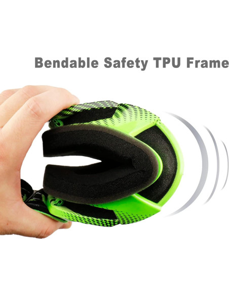 Gafas de Motocross NENKI NK-1019 Anti Niebla Verde Iridiscente