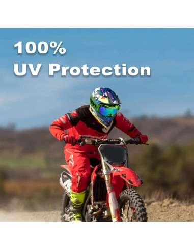 Gafas de Motocross NENKI NK-1019 Anti Niebla Verde Iridiscente