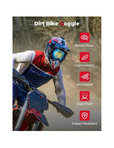 Gafas de Moto KEMIMOTO Amarillas Sin Marco 125g Protección UV 2