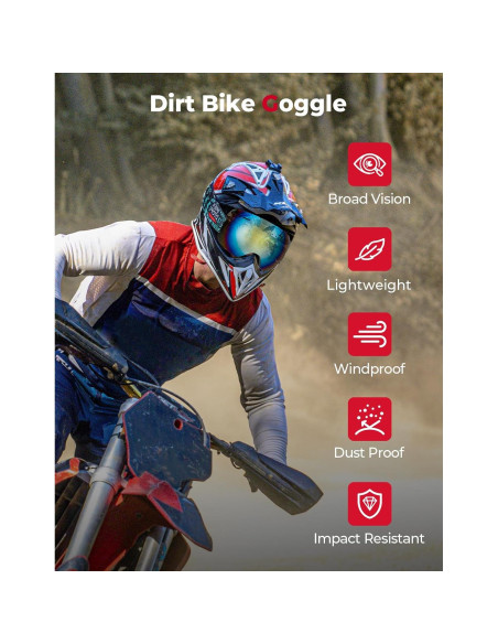 Gafas de Moto KEMIMOTO Amarillas Sin Marco 125g Protección UV