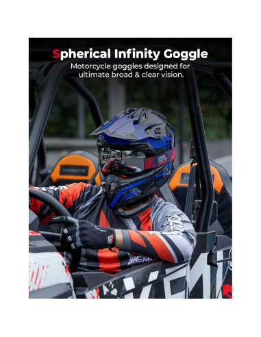 Gafas de Moto KEMIMOTO Amarillas Sin Marco 125g Protección UV