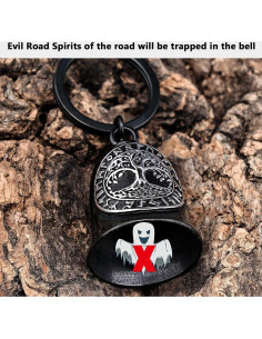 Campana de Motocicleta AilRabbit Valknut Plateado Acero Inoxidable 2